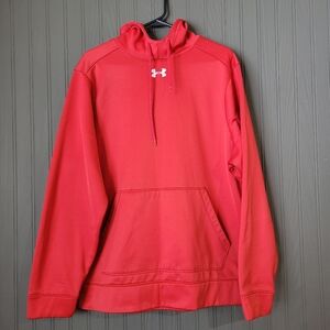 Under Armour Hoodie Sweatshirt Pullover Small Logo Red Men's Size Large